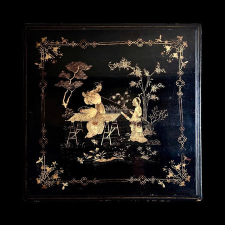 Antique chinoiserie papier-mâché box - Contemporary Cluster