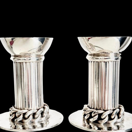 Jean Despres Silvered Candleholders - Contemporary Cluster