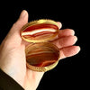 Gilt and polished agate pill/ring box - Contemporary Cluster