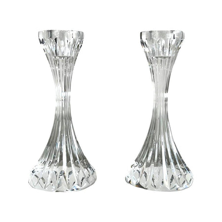 Baccarat hand carved crystal candlesticks - Contemporary Cluster