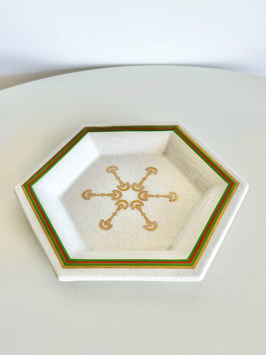 Authentic Gucci hexagonal ceramic dish
